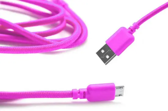 Data Cord Cable Ancus USB to Micro USB Pink 1m