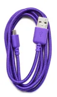 Data Cord Cable Ancus USB to Micro USB with Enhanced Plug-inn Purple 1m