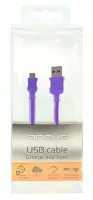 Data Cord Cable Ancus USB to Micro USB with Enhanced Plug-inn Purple 1m
