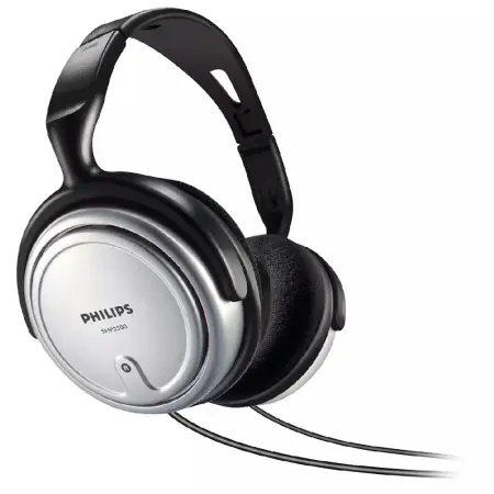 Headphones Stereo TV Philips SHP2500 3.5 mm Silver - Black