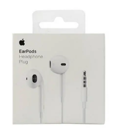 Hands Free Stereo Apple Earbuds with 3.5mm jack White MNHF2ZM/A 1.2m