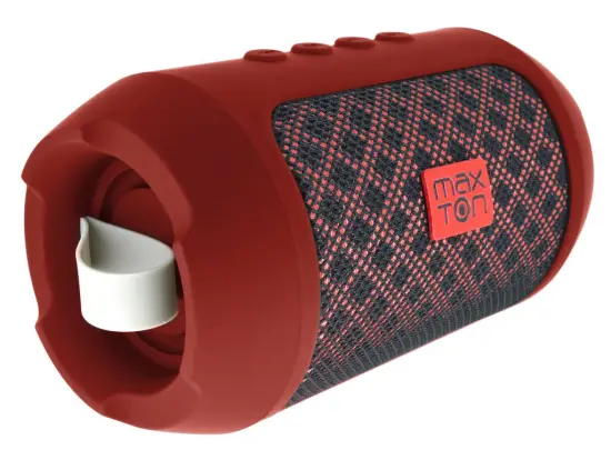 Wireless Speaker Bluetooth Maxton Masaya MX116 3W RMS Red with Built-in Microphone Audio-in MicroSD and FM Radio