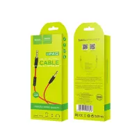 Audio Cable Hoco UPA12 3.5mm Male to 3.5mm Male with Microfone and Buttons for Audio-in, and Mobile Phones 1m Black