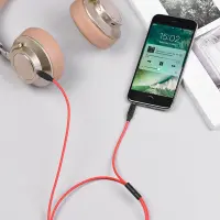Audio Cable Hoco UPA12 3.5mm Male to 3.5mm Male with Microfone and Buttons for Audio-in, and Mobile Phones 1m Black