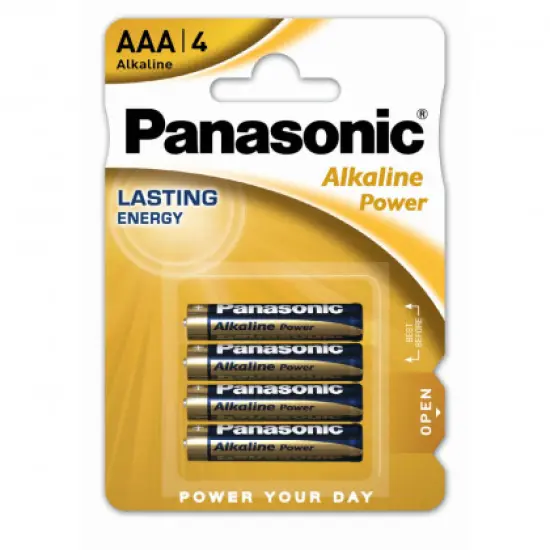 Battery Alkaline Panasonic Alcaline Power LR03APB/4BP size AAA 1.5V Pcs.  4