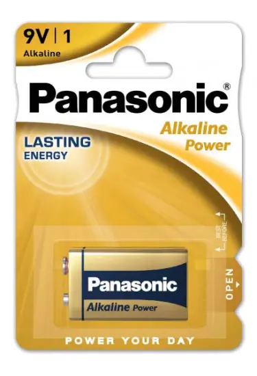 Battery Alkaline Panasonic Alcaline Power 6LR61 9V Pcs. 1