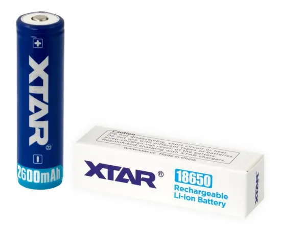 Rechargable Ιndustrial Τype Βattery Xtar 18650 Li-ion 3.7V 2600mAh 2A Protected
