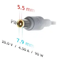 Laptop Power Supply Akyga AK-ND-18 20V / 4.5A 90W 7.9 x 5.5mm + pin Compatible Lenovo 1.2m