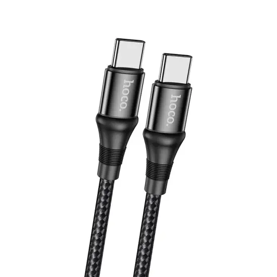 Cable Hoco X50 Exquisito USB-C to USB-C 100W 5.0A/20V Braided Black 2m