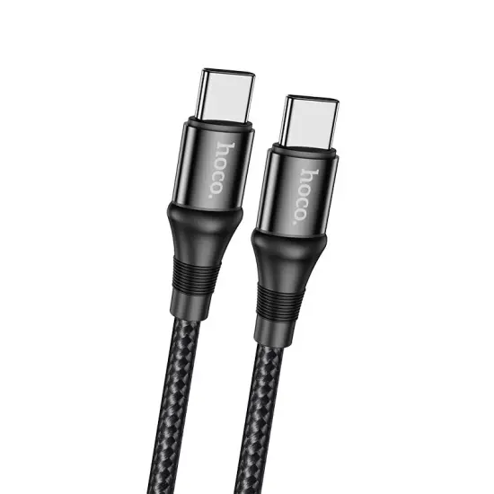 Cable Hoco X50 Exquisito USB-C to USB-C 100W 5.0A/20V Braided Black 1m
