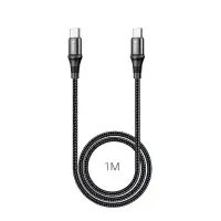 Cable Hoco X50 Exquisito USB-C to USB-C 100W 5.0A/20V Braided Black 1m