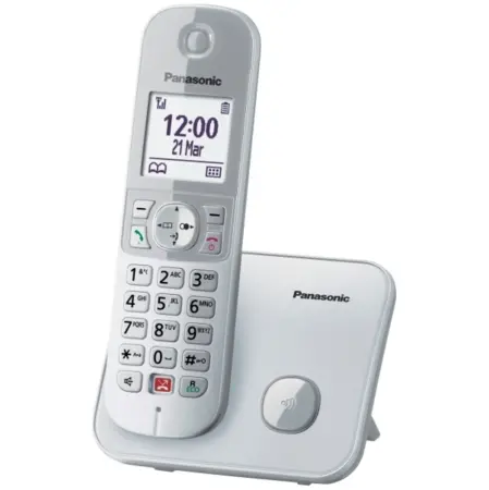 Dect/Gap Panasonic KX-TG6851 EU with Large White Screen and Speaker Phone Silver