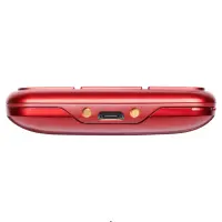 Panasonic KX-TU155EXRN 2.4" Red with SOS button, Bluetooth, Big Letters and Desktop Charger