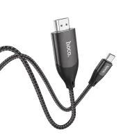 Data Cable Hoco UA16 USB-C to HDMI 4K 30Hz ULTRA HD 2m Grey Braided