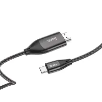 Data Cable Hoco UA16 USB-C to HDMI 4K 30Hz ULTRA HD 2m Grey Braided