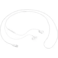 Hands Free Stereo Samsung Earphones EO-IC100BW Type-C White with Microphone and 1.2m Power Button