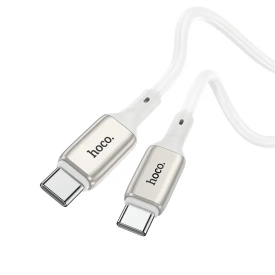 Data Cable Hoco Hoco X66 Howdy PD 60W USB-C σε USB-C 3.0A White 1m