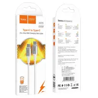 Data Cable Hoco Hoco X66 Howdy PD 60W USB-C σε USB-C 3.0A White 1m