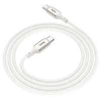 Data Cable Hoco Hoco X66 Howdy PD 60W USB-C σε USB-C 3.0A White 1m