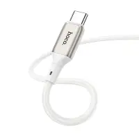 Data Cable Hoco Hoco X66 Howdy PD 60W USB-C σε USB-C 3.0A White 1m
