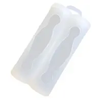 Silicone Case with Two Positions for Battery 18650 White