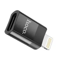 Hoco UA17 Lightning Adapter in USB-C Support 2A charging and data transfer functions Black
