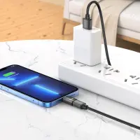 Hoco UA17 Lightning Adapter in USB-C Support 2A charging and data transfer functions Black