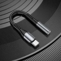 Hoco LS33 USB-C Adapter in 3.5mm Female Metallic Gray