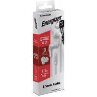 Hands Free Energizer CIA5 Stereo 3.5mm White with Micrphone and Operation Control Button 1,1m