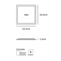 LED Panel Light VK/04080/W/C 22.5x22.5 cm with White Frame 18W 4000K 1440 Lumen