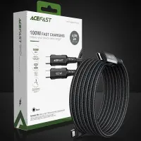 Data Cable Acefast C4-03 USB-C to USB-C Braided 5.0A 100W 2m Black