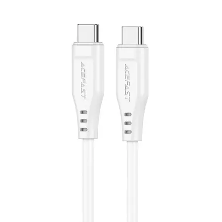 Cable Acefast C3-03 USB-C to USB-C 3A 60W Braided White 1.2m