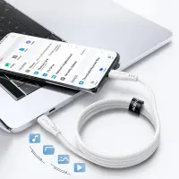 Cable Acefast C3-03 USB-C to USB-C 3A 60W Braided White 1.2m