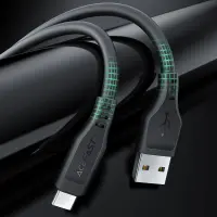 Cable Acefast C3-04 USB-A to USB-C 3A Braided Black 1.2m