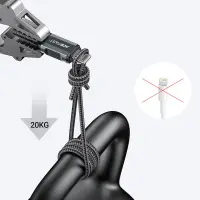 Data Cable Acefast C1-02 Metallic USB-A to Lightning 2.4A Apple Certified MFI Braided Black1.2m