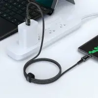 Data Cable Acefast C1-03 Metallic USB-C to USB-C 3A 60W Braided Black 1.2m