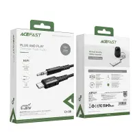 Data Cable Acefast Metallic C1-08 USB-C to 3.5mm Male Braided Black 1.2m