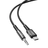 Data Cable Acefast Metallic C1-08 USB-C to 3.5mm Male Braided Black 1.2m