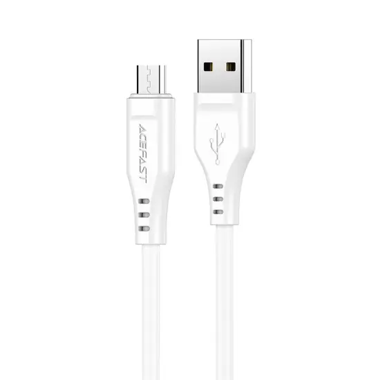 Data Cable Acefast C3-09 USB-A to Micro-USB 2.4A White 1.2m