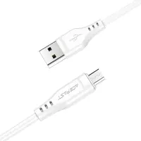 Data Cable Acefast C3-09 USB-A to Micro-USB 2.4A White 1.2m