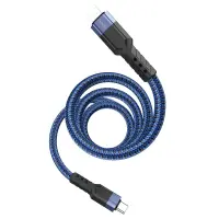 Data Cable Hoco U110 USB-C to Lightning Braided PD20W 3A Blue 1.2m Extra Durability