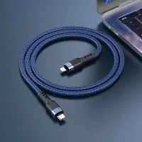 Data Cable Hoco U110 USB-C to Lightning Braided PD20W 3A Blue 1.2m Extra Durability