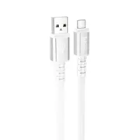 Data Cable Hoco X85 Strength USB to Micro-USB 2.4A White Extra Durability 1m