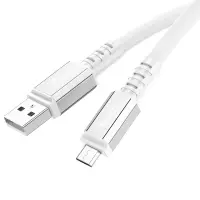 Data Cable Hoco X85 Strength USB to Micro-USB 2.4A White Extra Durability 1m