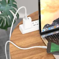 Data Cable Hoco X85 Strength USB to Micro-USB 2.4A White Extra Durability 1m