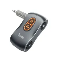Bluetooth FM Transmitter Hoco E73 Tour BT v5.0 AUX 3.5mm TF Card Metal Built-In Microphone Gray