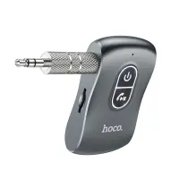 Bluetooth FM Transmitter Hoco E73 Tour BT v5.0 AUX 3.5mm TF Card Metal Built-In Microphone Gray