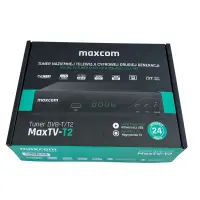 Decoder Maxcom MAXTV-T2 with connections USB 2.0 HDMI 1.4 TV SCART RF IN Black