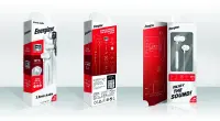 Hands Free Energizer CIA10 Metal Stereo 3.5mm White with Micrphone and Multi Operation Control Button 1,2m