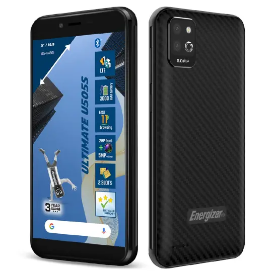 Energizer Ultimate  U505s 4G Dual Sim 5" 1G/16GB Android 11 3000mAh Bluetooth Camera Black 3 Years Warranty